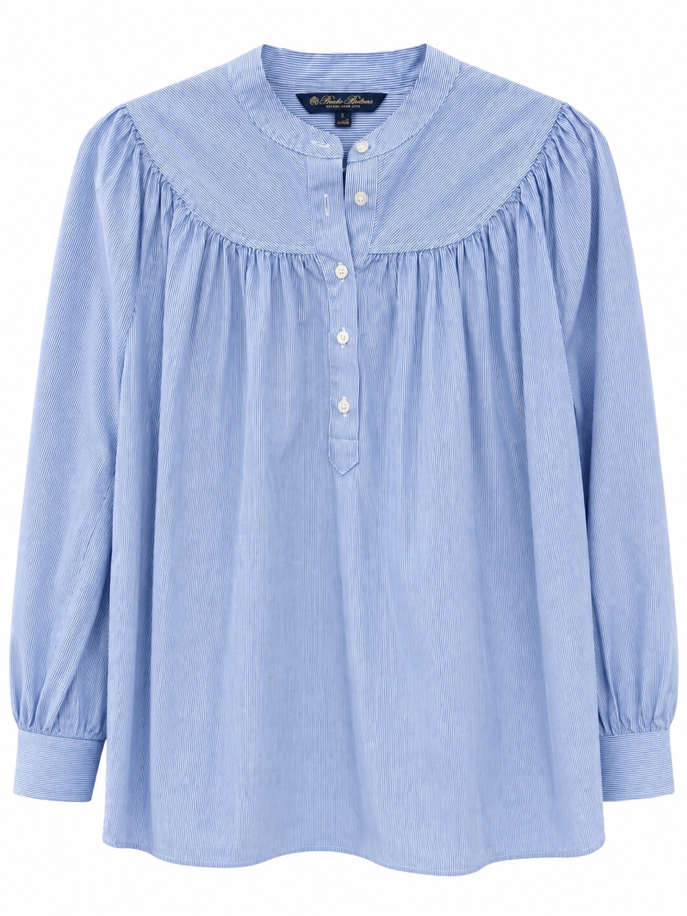 Brooks Brothers Light Blue Peasant Blouse 100% cotton size 12